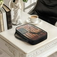 thumbnail image 2 of FKELYI Bible Cover with Handle Faux Leather Bible Case Book Cover with Zipper Pocket for Prayer Study Grunge American Flag Elk Print Christian Bag Book Organzoer Holder, 2 of 6
