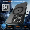 thumbnail image 5 of ELEHOLD Slim Magnetic Mag-Safe Case for iPhone 14 Pro Max, Shockproof Matte Protective Drop Protection Anti-Fingerprint Grip Camera Lens Bumper Case Cover with Screen Protector,Black, 5 of 6