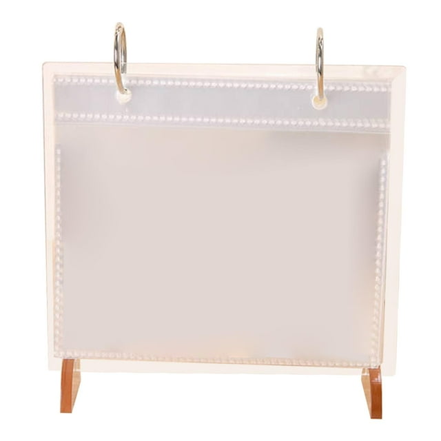 Portacarteles de acrílico para mesa, multifuncional, ligero, para el hogar y la oficina, con carpetas de 17 hojas y pantalla de doble cara 5 pulgadas