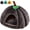 Grey, variant on Cute Pumpkin Shaped Cat Bed, Indoor Warm Cat Cave with Removable Cushion, Festival Decorative Pet Sleeping Nest for Small Cats Kittens
