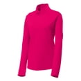 thumbnail image 5 of Womens PosiCharge Competitor 1/4-Zip Lightweight Polyester Pullover Pink Raspberry Medium, 5 of 8