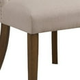 thumbnail image 4 of Upholstered Pine Wood Parson Chairs Set Of 2 Cream And Brown- Saltoro Sherpi, 4 of 5