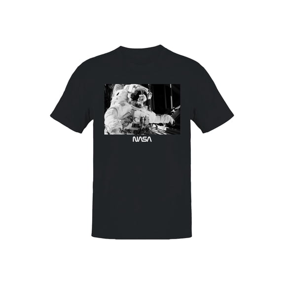Officially Licensed Nasa Astronaut Spacewalk with NASA Logo Men's T-shirt