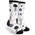 thumbnail image 1 of Unisex Novelty Cotton Crazy Crew Socks - Jellyfish Shells and Fish Socks, 1 of 5