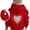 Z7-Red, variant on YUEHUA Love Heart Hoodies for Teen Girls Valentines Day Hoodie Casual Loose Fit Hooded Sweatshirts Comfy Pullover Tops for Kid Girl Boy, Size 6-7 Years