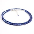 thumbnail image 2 of Natural Lapis Lazuli Stone Full Beaded Handmade Necklace For Women, Crystals and Healing Stones, Birthstone Jewelry, Rhodium Plated 925 Sterling Silver Chain 18 inch, Birthday Gift for Her, 2 of 5