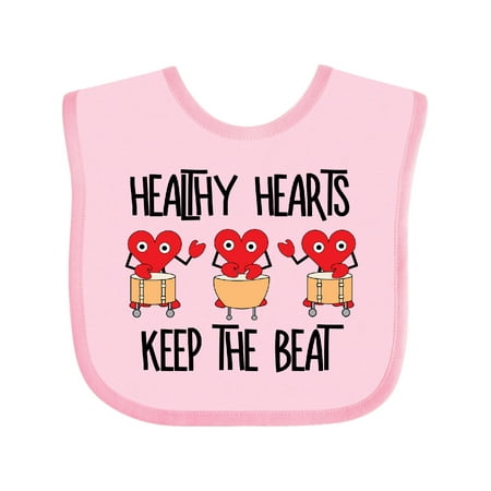 

Inktastic Healthy Hearts Boys or Girls Baby Bib
