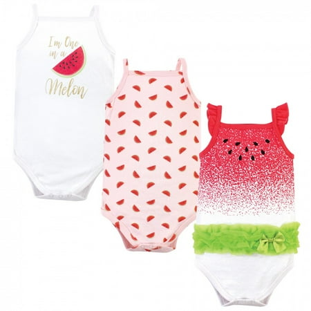 

Little Treasure Baby Girl Cotton Bodysuits 3pk Watermelon 6-9 Months