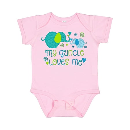 

Inktastic My Guncle Loves Me- Cute Elephants Gift Baby Boy or Baby Girl Bodysuit