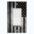 thumbnail image 1 of Metal Light Switch Plate Cover U.S. Flag Gray FLG002, 1 of 13