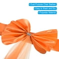 thumbnail image 3 of Uxcell Stretch Satin Chair Sashes Bows Chair Bands Decoration Mesh Yarn Floating Tied Orange 6, 3 of 6