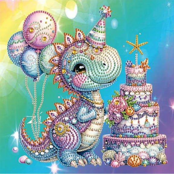 Birthday Dinosaur Diamond Art Painting Kit