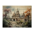 thumbnail image 3 of Designart "Reflecting at a Thai Temple I" Thailand Print on Natural Pine Wood, 3 of 5