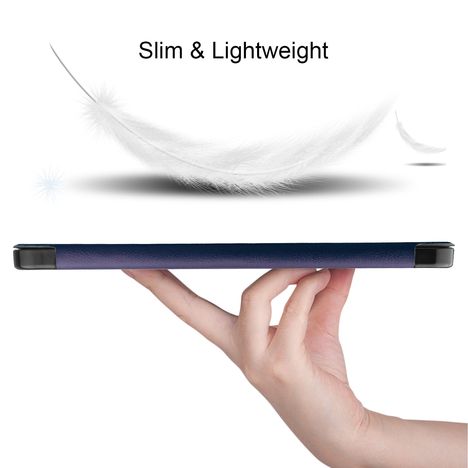 Allytechgroup iPad Air 11" M4 M3 M2 Case 2026 2025 2024, Slim Flip Smart Cover Auto Sleep Wake with Pencil Holder Multi Angle Veiwing Stand Shockproof Case for Apple iPad Air 11 inch, Darkblue