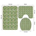 thumbnail image 3 of Green Bigfoot and Tree Pattern Bathroom Rugs Sets 3 Piece,Toilet Cover Set,Absorbent Non Slip Bathroom Mats Sets with U-Shaped Contour Rug Toilet Rug Set, 3 of 5