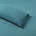 thumbnail image 4 of Comfort Classics All Season Cotton Blend Jersey Knit 4 Piece Teal Sheet Set, Full, 4 of 8