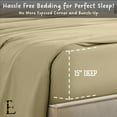 thumbnail image 3 of King Size Fitted Sheet Only - 1000-Thread Count 100% Pure Organic Cotton, 15 inches Deep Pockets Fitted Sheet, Soft, Smooth, Cooling, Sateen Weave - Taupe Color, 3 of 7