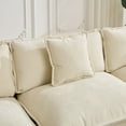 thumbnail image 2 of 2-Seater Cloud Sofa, Modern Sectional Couch, Double-Layer Upholstered Seat Cushion, Breathable Chenille Fabric, Apartment Use, Beige, 2 of 6