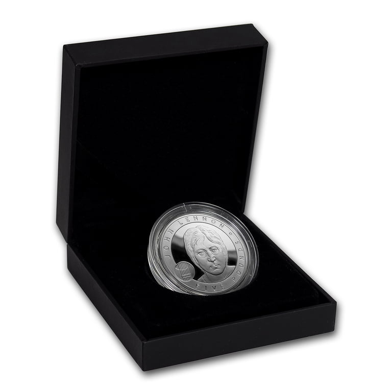 2010 Alderney £5 Silver Prf John Lennon Great Britons Off-Quality
