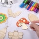 thumbnail image 4 of Kit de manualidades de Pascua para niños | 60 colgantes de madera para pintar a mano y hacer grafitis | Set de actividades artísticas infantiles para decorar Pascua, 4 of 6