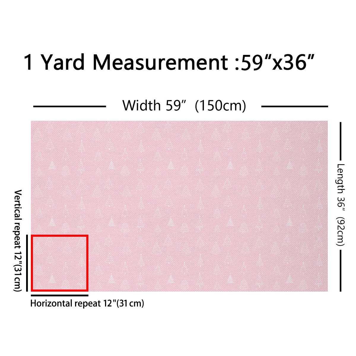 Homewish Girly Pink Christmas Fabric by the Yard 1 Yard for Teen, Kawaii Xmas Tree Room Decor Fabric by the Yard, Princess Cartoon Theme Sewing Fabric, Luxury Bedroom Decor
