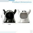 thumbnail image 4 of 2 Pcs of Halloween Ceramic Candy Bowl Ghost Ashtray Set, White and Black Cartoon Ghost Decor for Home, Handcrafted Ceramic Ashtray for Office or Party Tabletop, 4 of 5