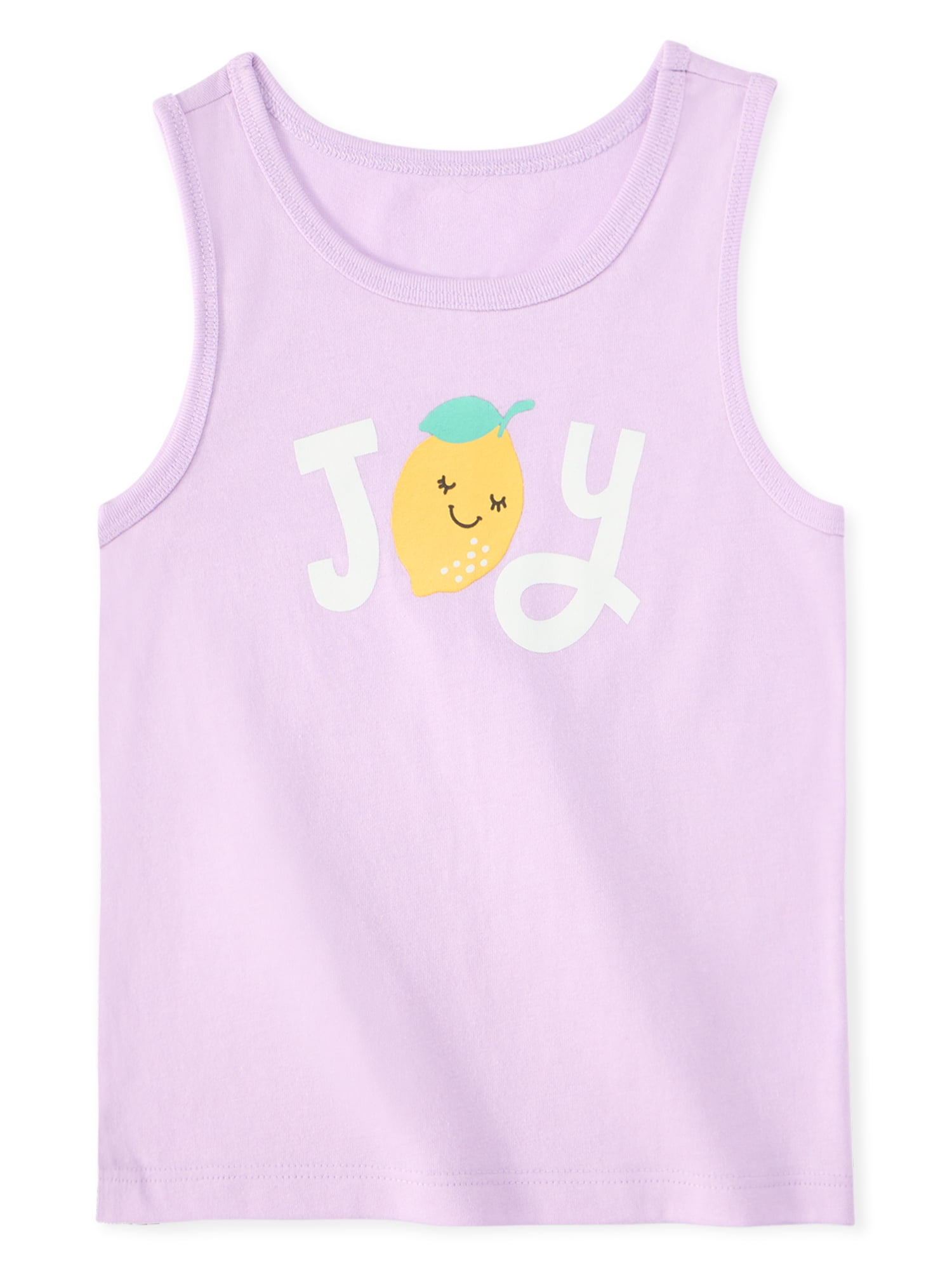 Garanimals Newborn, Baby & Toddler Girl Cotton Graphic Tank Tops, 4‑Pack, Sizes 0-6T