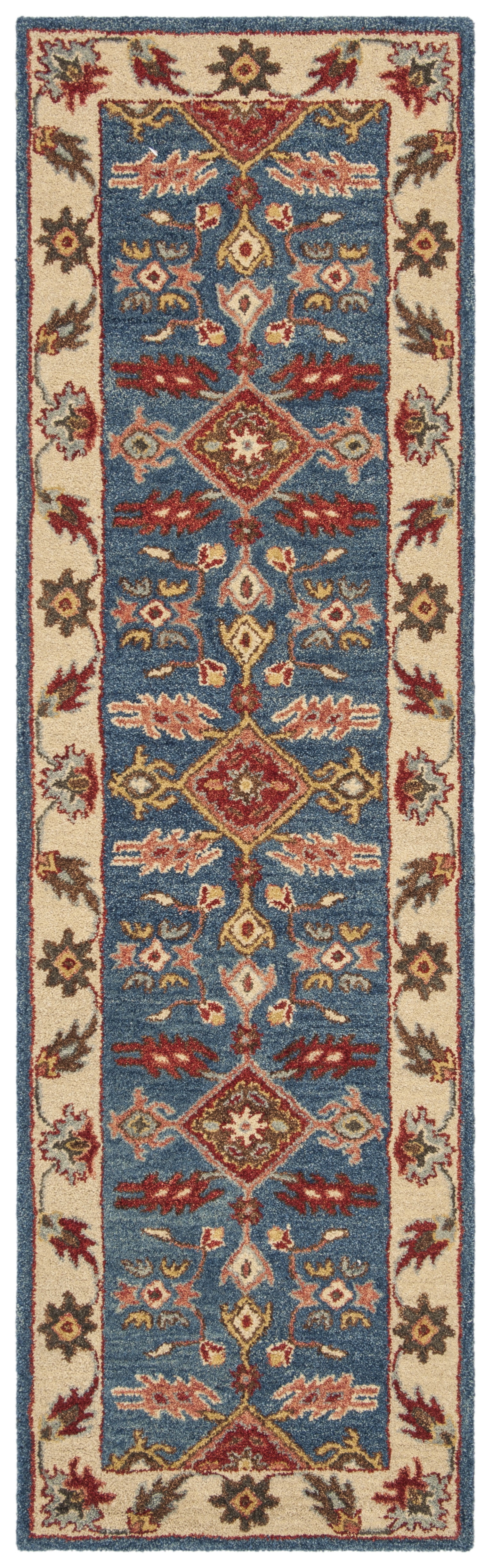 SAFAVIEH Antiquity Sydney Traditional Wool Runner Rug, Blue/Red, 2'3" x 8'
