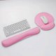 thumbnail image 1 of Mouse pad wrist pad ergonomic design armrest fatigue relief armrest style 2-piece set not easy to move, 1 of 5