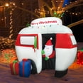 thumbnail image 4 of Jeco 6.5 Feet Inflatable Camper with Santa in Red/Green, 4 of 5