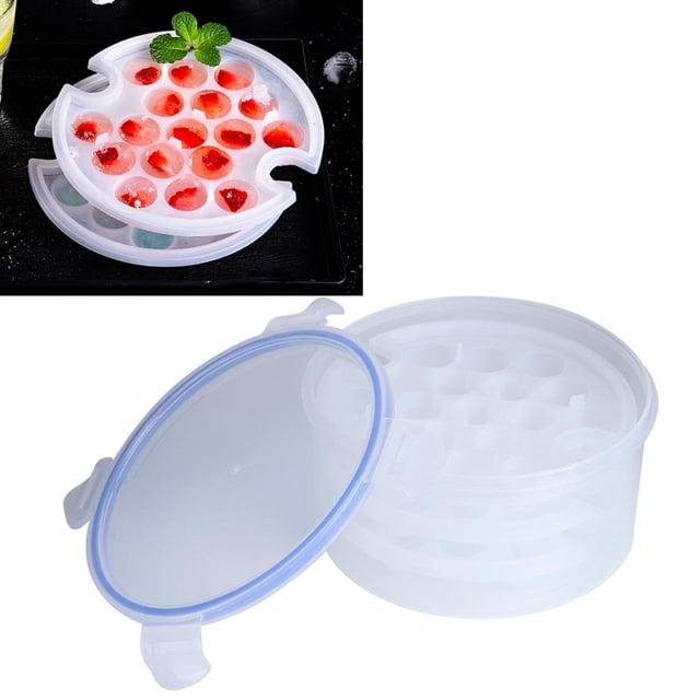 Molde Para Hacer Bolas de Hielo, Bandeja de Cubitos de Hielo Fácil de Desmoldar Para Fiesta en Casa, Whisky, Cóctel, Jugos, Material PP Reutilizable