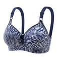 thumbnail image 1 of MSJUHEG Bras For Women Bralettes For Women Seamless Bra For Women Women Lace Back Button Shaping Cup Adjustable Shoulder Strap Large Size Underwire Bra Blue Xxl, 1 of 3