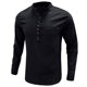 thumbnail image 5 of Blusa y camisa de manga larga con cuello alto para hombre, informal, a la moda, de color liso, transpirable, de manga larga, con cuello alto y bolsillo con botones, blusa de poliéster para hombre, 5 of 9