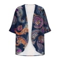 thumbnail image 5 of Guluxicc Women Floral Kimono Cardigan Open Front Lightweight Boho Beach Cover Up Casual Loose Summer Vacation Cardigans, 5 of 5