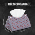 thumbnail image 6 of Lsque Starfish Navy Blue Stripe Printed Long Tissue Box Cover Holder, Facial Paper Organizer Dispenser,Triangle with Bottom Belt, PVC Leather Decorative Organizer, 6 of 9