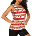 thumbnail image 2 of Bixox Women's Red Lobster Printed Sleeveless Fitness Workout Running Quick-Dry Tank Top, 2 of 7