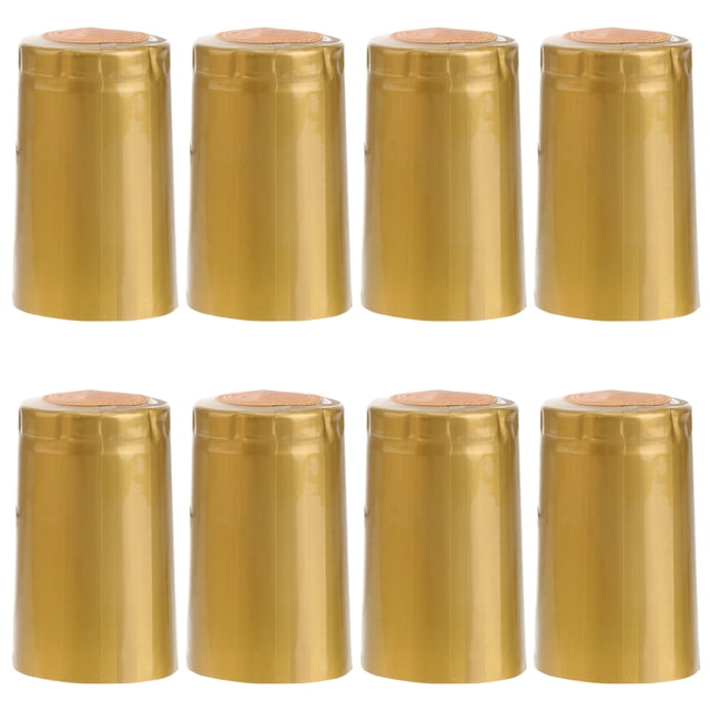 Miangastore Wine Bottle Heat Shrink Capsules with Tearoff Tab for Professional Look Golden PVC 200pcs