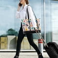thumbnail image 5 of FORMRS Canvas Laptop Tote Bag for Women with 15.6" Computer Compartments Shoulder Handbag, Abstract Floral, 5 of 7
