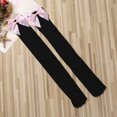 thumbnail image 3 of ITFABS Women's Stocking, Solid Color Bow Top Socks, Over Knee Sheer Stockings, 3 of 6