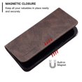 thumbnail image 5 of Xiaomi Redmi Note 9s/note 9 Pro Case Wallet Magnetic Closure Foldable Protective Anti-theft Brush Cover - Brown, 5 of 5