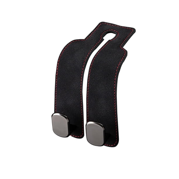 Colgador de reposacabezas premium para coche: una práctica solución de almacenamiento para artículos esenciales del vehículo. Negro