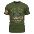 thumbnail image 4 of LNZGNM Men's 250 Years of Freedom T-Shirt Flag Print Short Sleeve Shirt Stylish 250 Anniversary USA Patriotic T-Shirt Outdoor Top,Army Green 2XL, 4 of 4