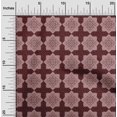 thumbnail image 2 of oneOone Polyester Spandex Maroon Fabric Asian Block Sewing Material Print Fabric By The Yard 56 Inch Wide, 2 of 4
