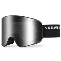 Snower Ski Goggles PRO - Frameless, Interchangeable Lens 100% UV400 Protection Anti-Fog Snow Goggles for Men & Women