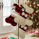 thumbnail image 4 of Bolsas de dulces para calcetines navideños, bolsa de regalo a cuadros con diseño de pata de perro, plegable y portátil, gran capacidad de almacenamiento, regalo para amantes de los perros,, 4 of 9