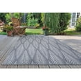 thumbnail image 2 of Couristan 5.8' x 9' Gray and Ivory Le Pleine Rectangular Outdoor Area Throw Rug, 2 of 4
