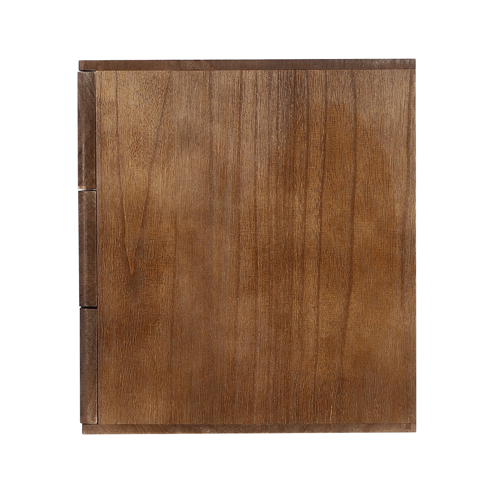 Wooden Desktop Storage Box with Lockable Drawers, Office Supplies File Organizer, Flat File Cabinet