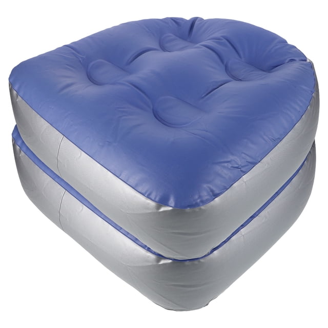 DECORNIJIA 2Set Inflatable Bath Cushion Shower Chair Pad with Adjustable Inflation for Bathtub
