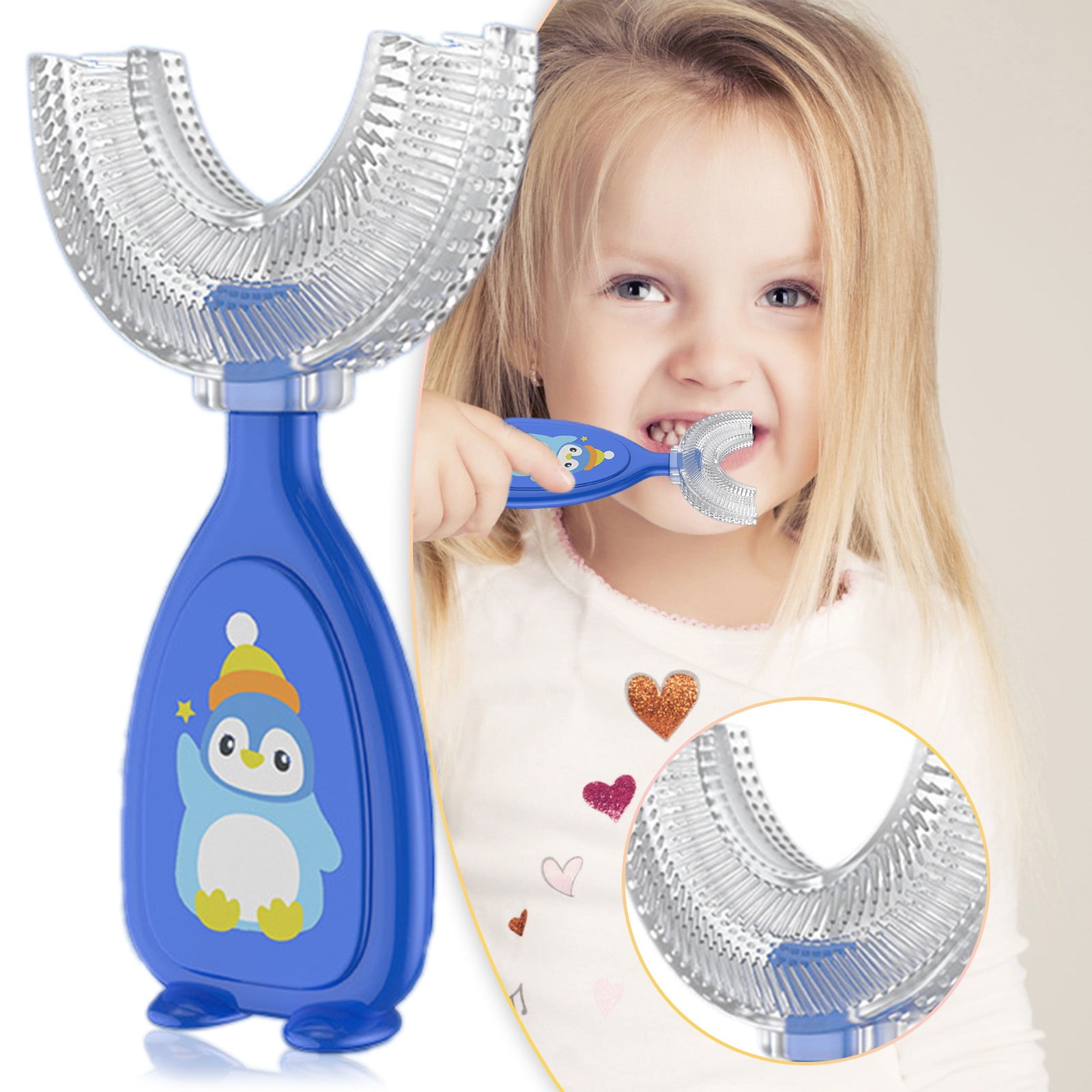 WOXINDA Children's Ushape Toothbrush For 360Â° Thorough Cleansing