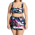 thumbnail image 3 of Women's Raisins Curve G840405 Plus Size Stir It Up Jamaica Bra Swim Top (Black Ash 14W), 3 of 4